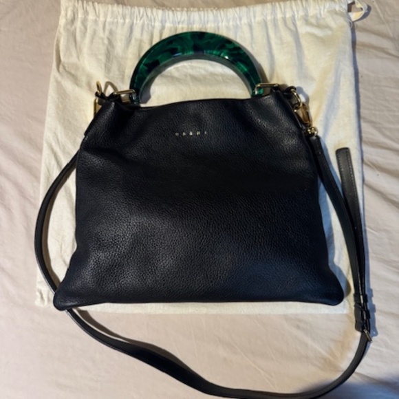 Marni Venice Small Bag in black leather - Picture 2 of 12
